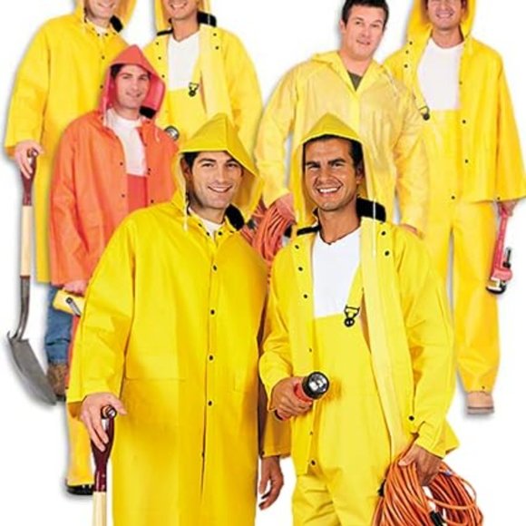 Comfitwear 3 Pc. PVC/Poly Heavy Duty Yellow Rainsuit (2X-Large) - Picture 2 of 5